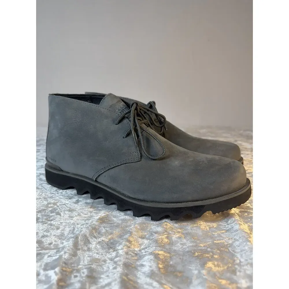 Sorel‎ Waterproof Nubuck Chukka Boots Men’s 11 Gray Lug Sole Casual